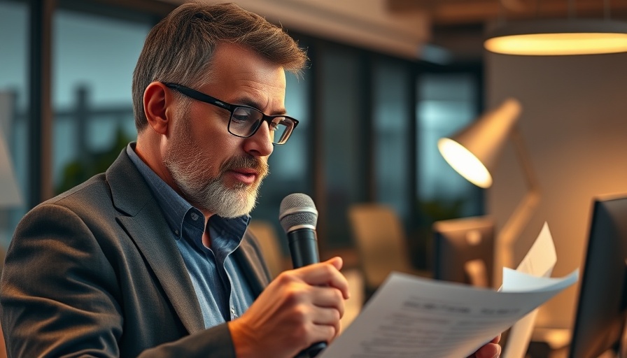 Middle-aged man discussing LLC operating agreement on camera in an office.