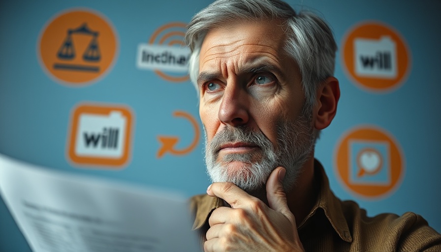 Contemplative man considering trust vs. will for business owners.
