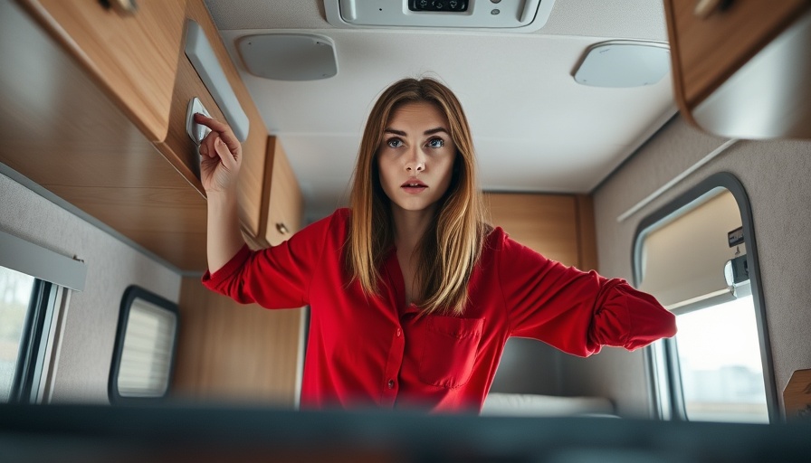 RV living necessities concern with wall fixture focus.