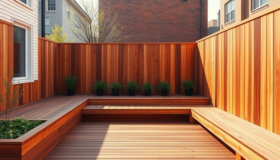Pressure-treated wood deck and fence showcasing durability in a modern backyard.