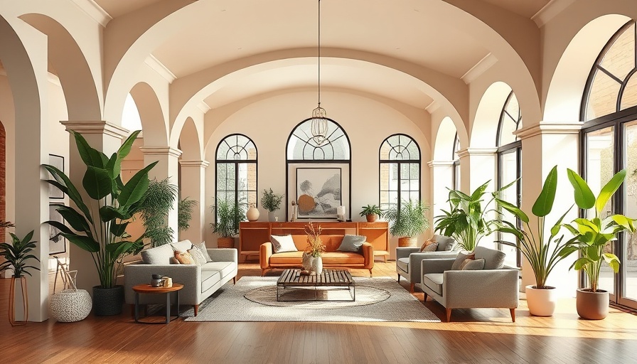 Interior Painting Costs: Modern living room with elegant arches