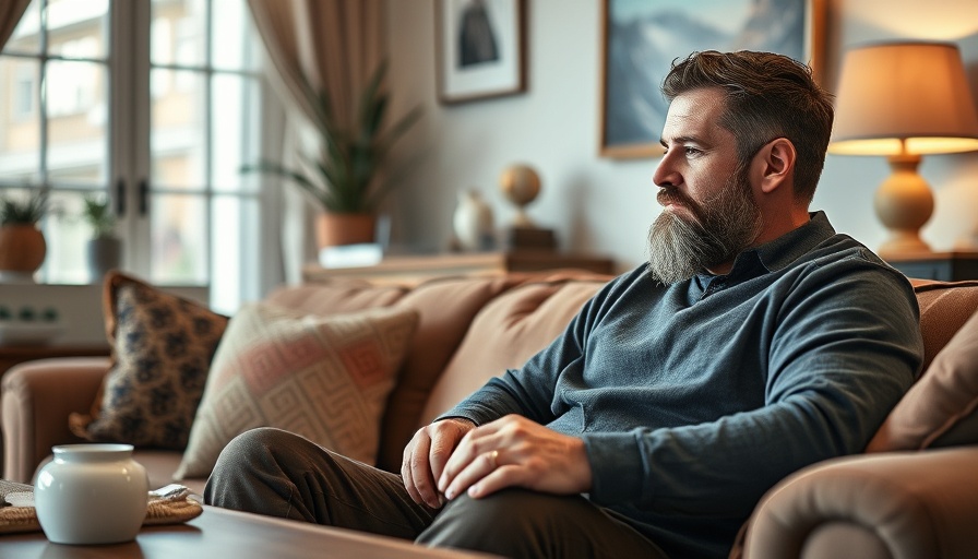 Man sitting indoors discussing business tips, casual setting.
