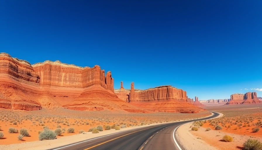 Capitol Reef National Park activities, desert landscape with red rock formations and a clear sky.
