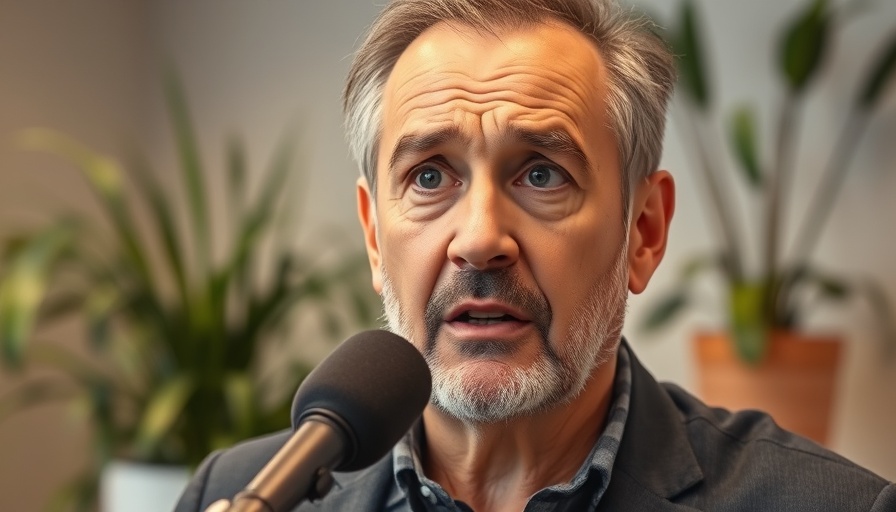 Middle-aged man speaking about RVer brain eating infection, concerned tone.
