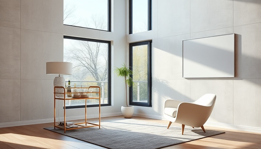 Modern living room decor showing how to make a small space look bigger.