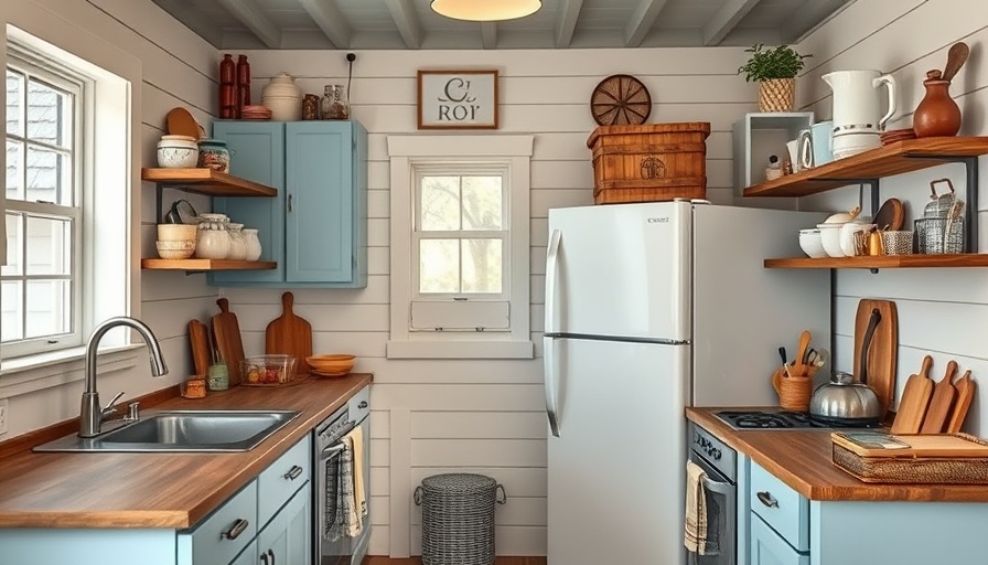 Charming tiny cottage kitchen maximizing small spaces.