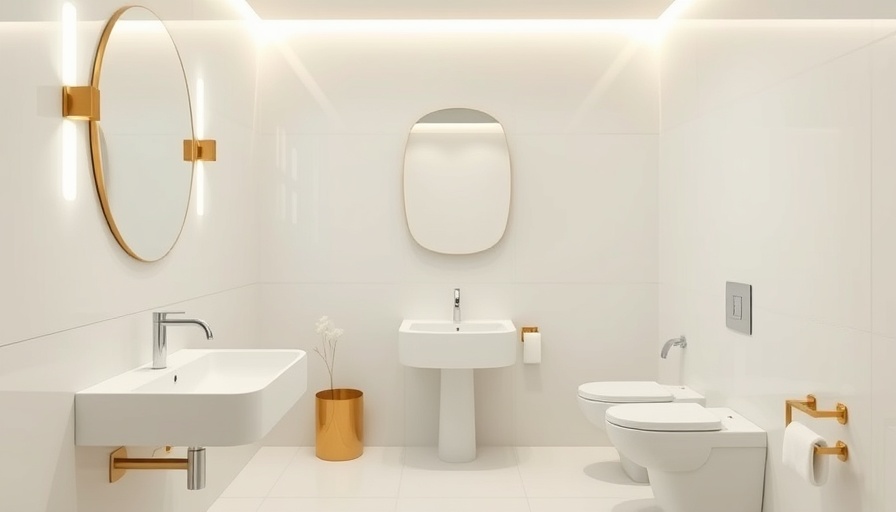 Modern powder room idea with minimalist sleek design