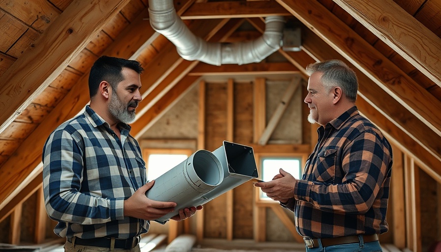 HVAC installation in a historical home attic with ductwork components.