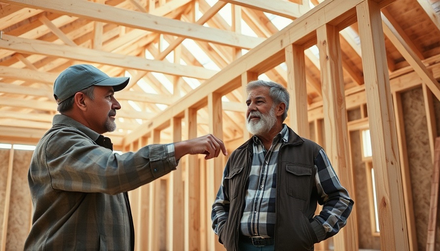 Engineered spaces enhance home accessibility, two men on construction site.
