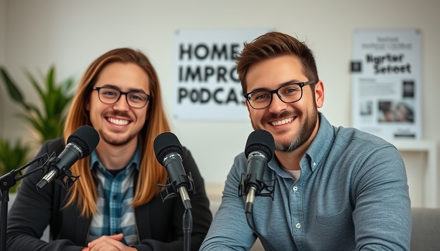 Podcast on Hidden Germs in Your Home with smiling hosts and graphic.