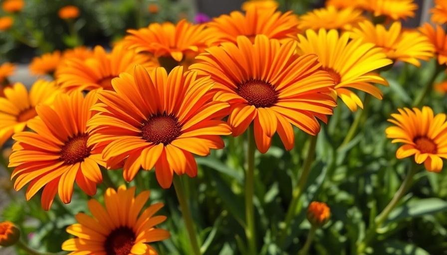 Vibrant Gazania flowers, best annual flowers for full sun in garden.