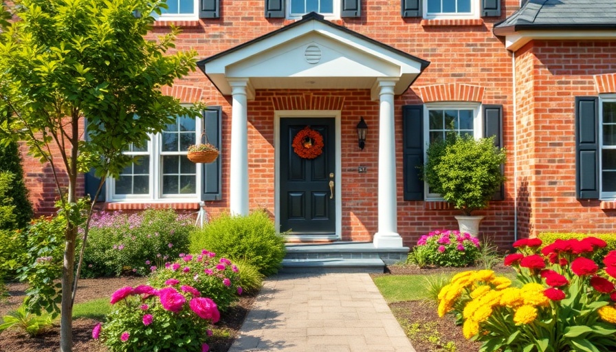 Modern home design featuring a brick house for sale.