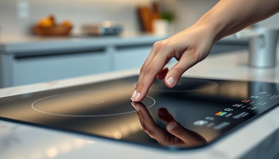 Hand using induction stove for gas vs electric vs induction stove comparison