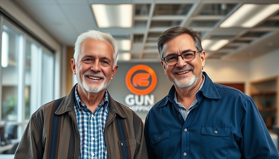 Friendly men in a gun shipping office in Alaska.