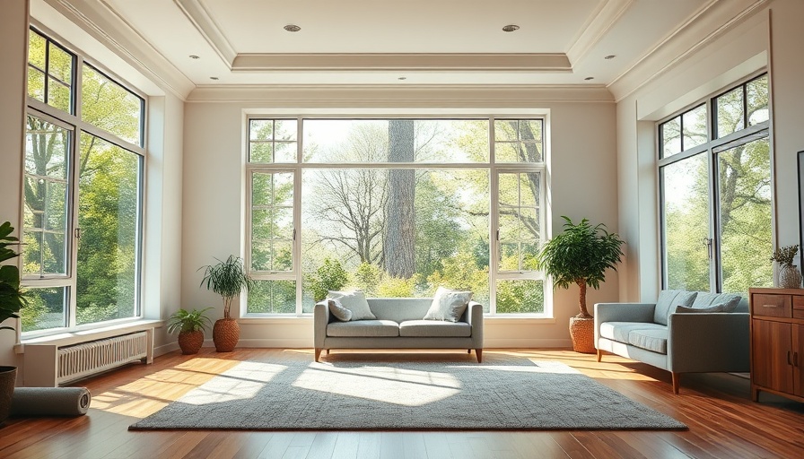 Sunlit room with bay windows in multigenerational home.