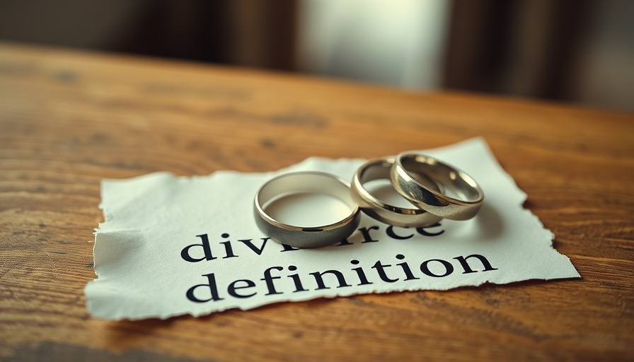 Symbolic image of wedding rings on divorce paper, Tulsa attorney.