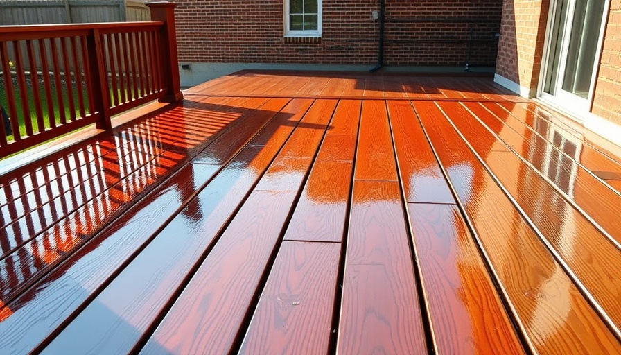 Pressure washing business tips: Clean wooden deck shining in daylight.