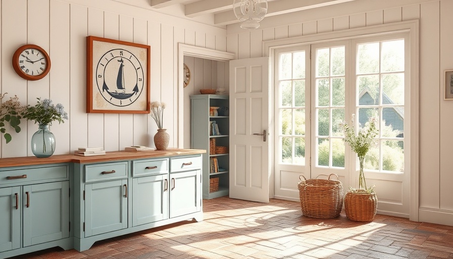Cottage by the Sea style interior with sunlit, cozy atmosphere.