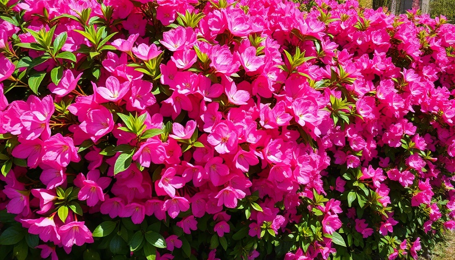 Unconventional hedge ideas: vibrant hedge with pink blossoms