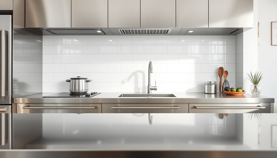 Modern stainless steel kitchen splashback and benchtop benefits