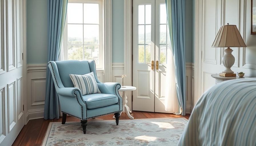 Cozy bedroom corner with a blue armchair, Amazon Prime Day Sales 2025 decor.