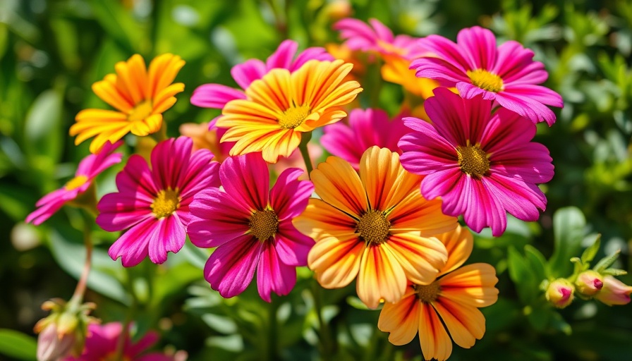 Colorful blooming nemesia flowers in a sunlit garden