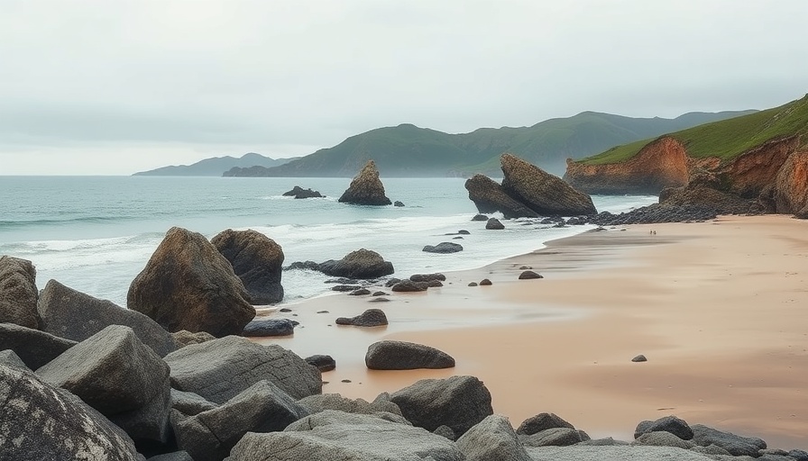 Serene coastal landscape at Cannon Beach with rocky formations