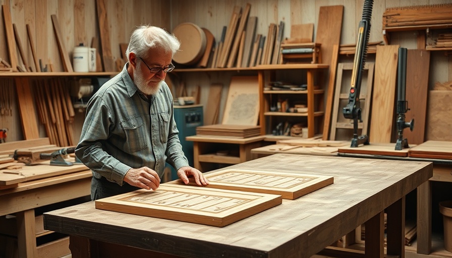 Newel-post design discussion in woodworking workshop.