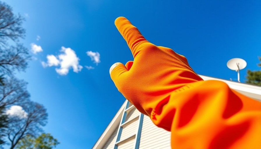 Pressure washing business tips: hand pointing at ladder on house