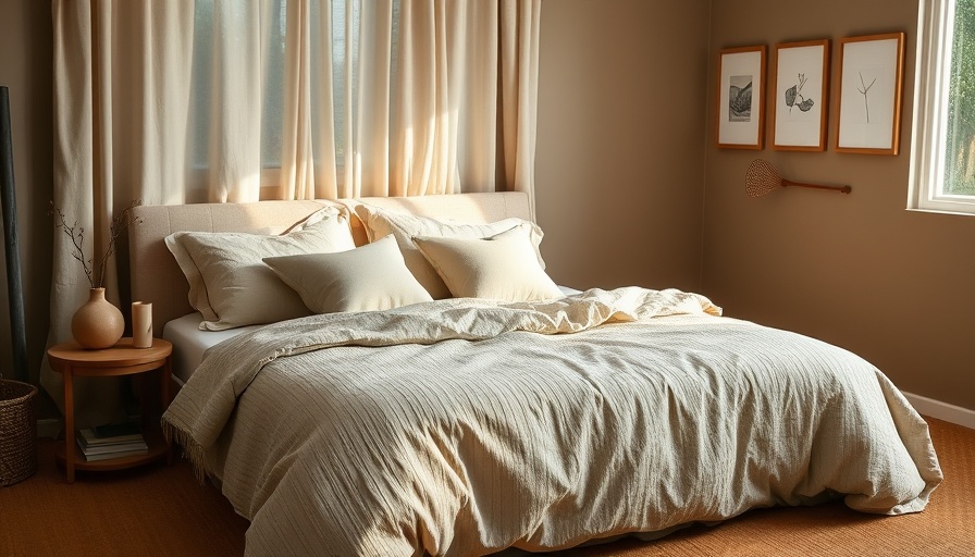 Cozy bedroom with linen decor from best online stores for linen home decor