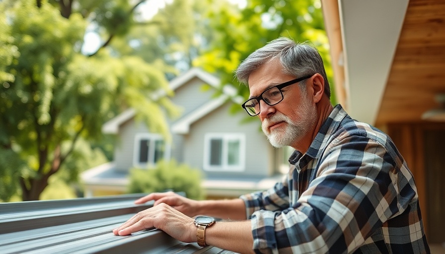 Mature man working on accessibility home renovation outdoors.