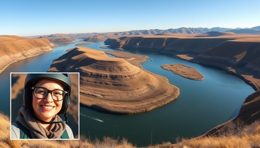 Scenic view of Wanapum State Park with inset portrait, Day 16.