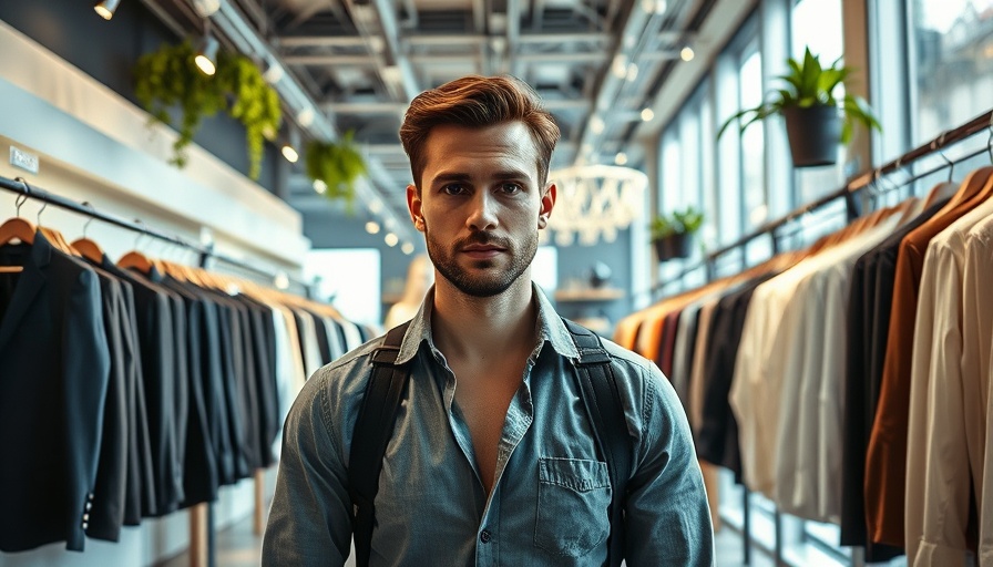 Man promoting his blog with engaging store video content.