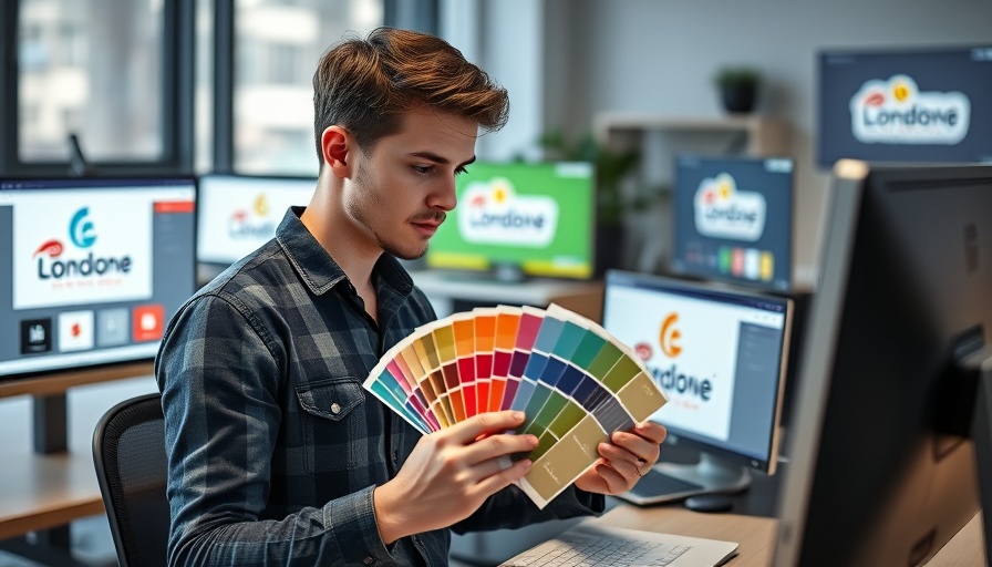 AI logo maker workspace with focused designer and color swatches.