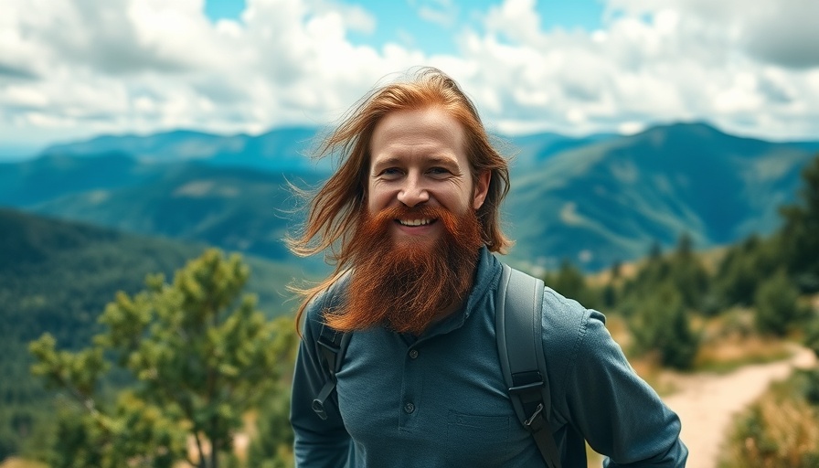 Northerners Reaction: Man smiling on a trail under a blue sky.