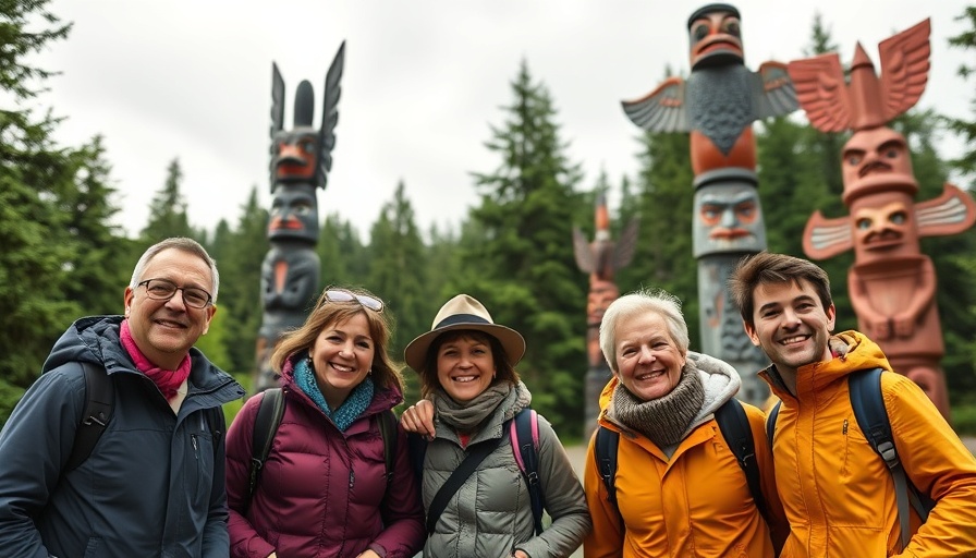 Tourists at Sitka National Historical Park entrance, highlighting top things to do in Sitka, Alaska.