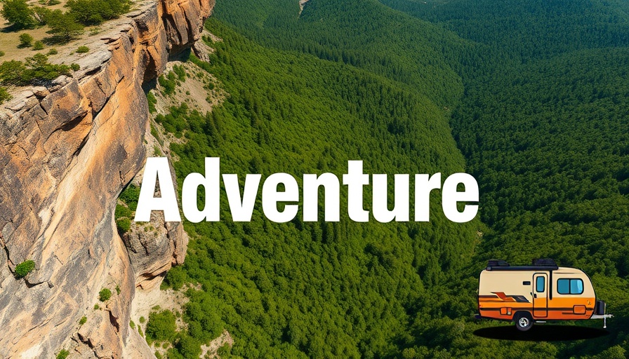 Epic Free Campsite Adventures scene with forest and cliff.