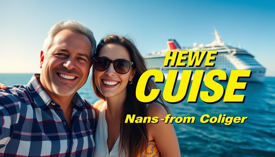 Norwegian Joy Cruise Review: Cheerful couple with cruise ship.