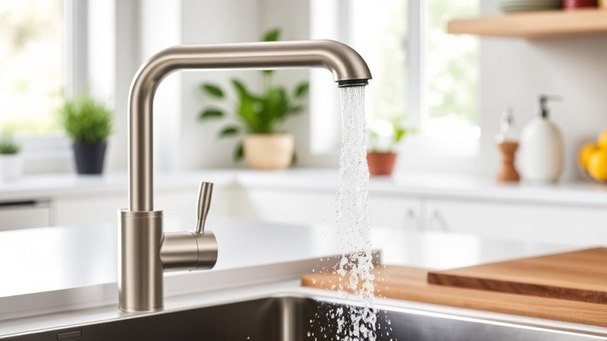 Eco-Friendly Plumbing faucet showcasing water conservation technology in a modern kitchen.