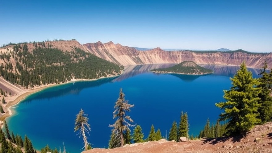 Breathtaking Crater Lake National Park with aquamarine depths and ancient eruptions.