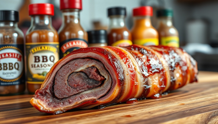 Bacon-wrapped venison recipe with BBQ seasonings.