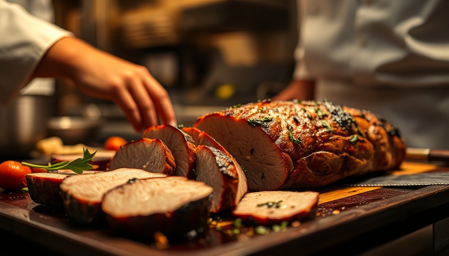 Easy Weeknight Smoked Pork Tenderloin preparation in kitchen setting.