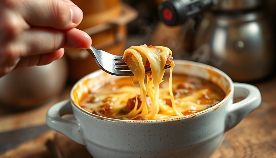 Best cheesy French onion soup recipe with melted cheese.