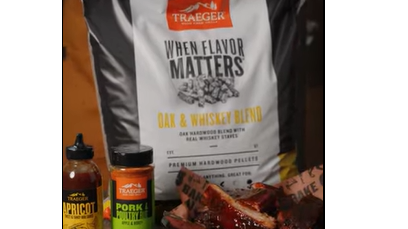 Traeger Recipe Pairings with grilling products and meats.