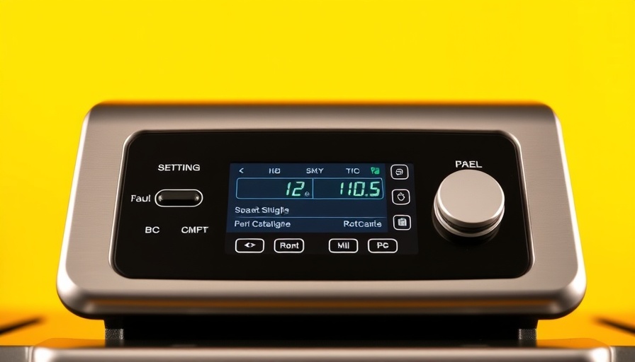 Traeger BBQ controller with digital display in focus.