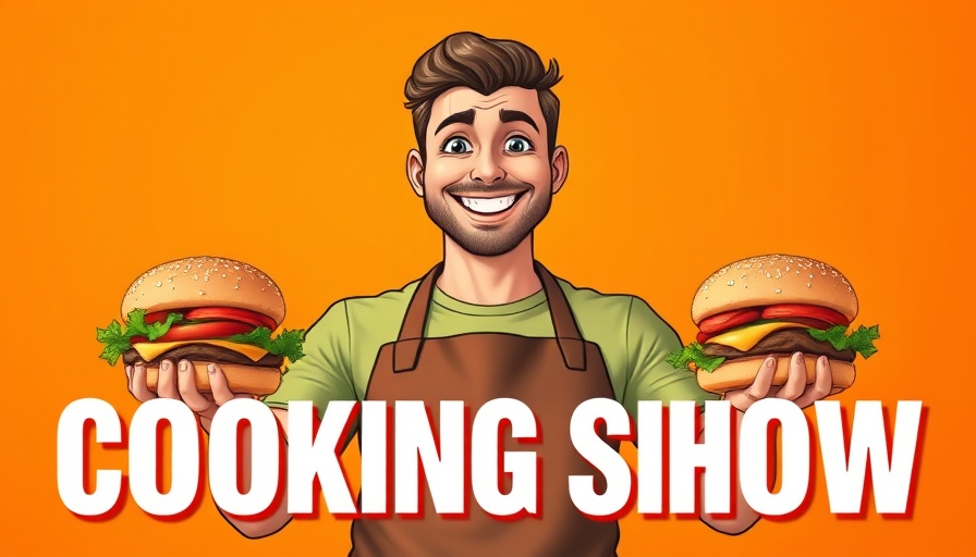 Smash burger recipe with vibrant promotional design.