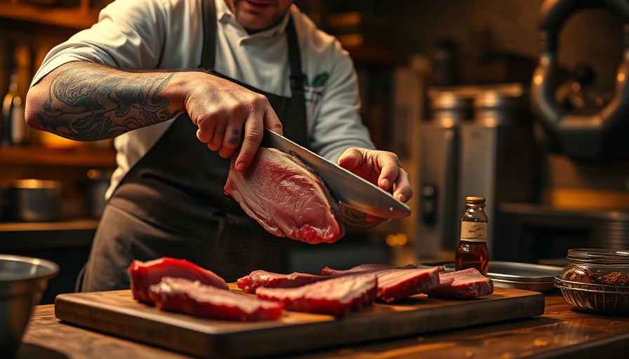 Trim brisket like a Texas pitmaster with expert slicing technique.
