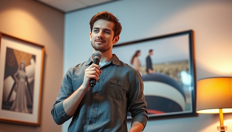 Young man with price highlights, indoor setting, residential solar panel quotes context.