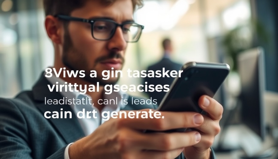 Ways your VA can generate leads with a man in office holding phone.