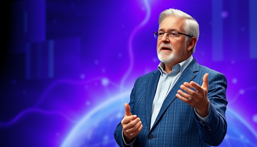 Confident speaker discussing residential solar solutions.